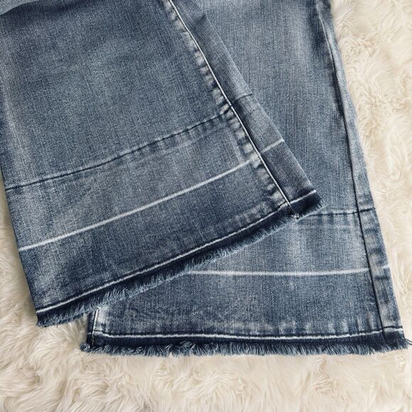 Judy Blue Flare Jeans 11 (31x32) Blue Distress Super Stretch High Waist Juniors - Picture 6 of 7